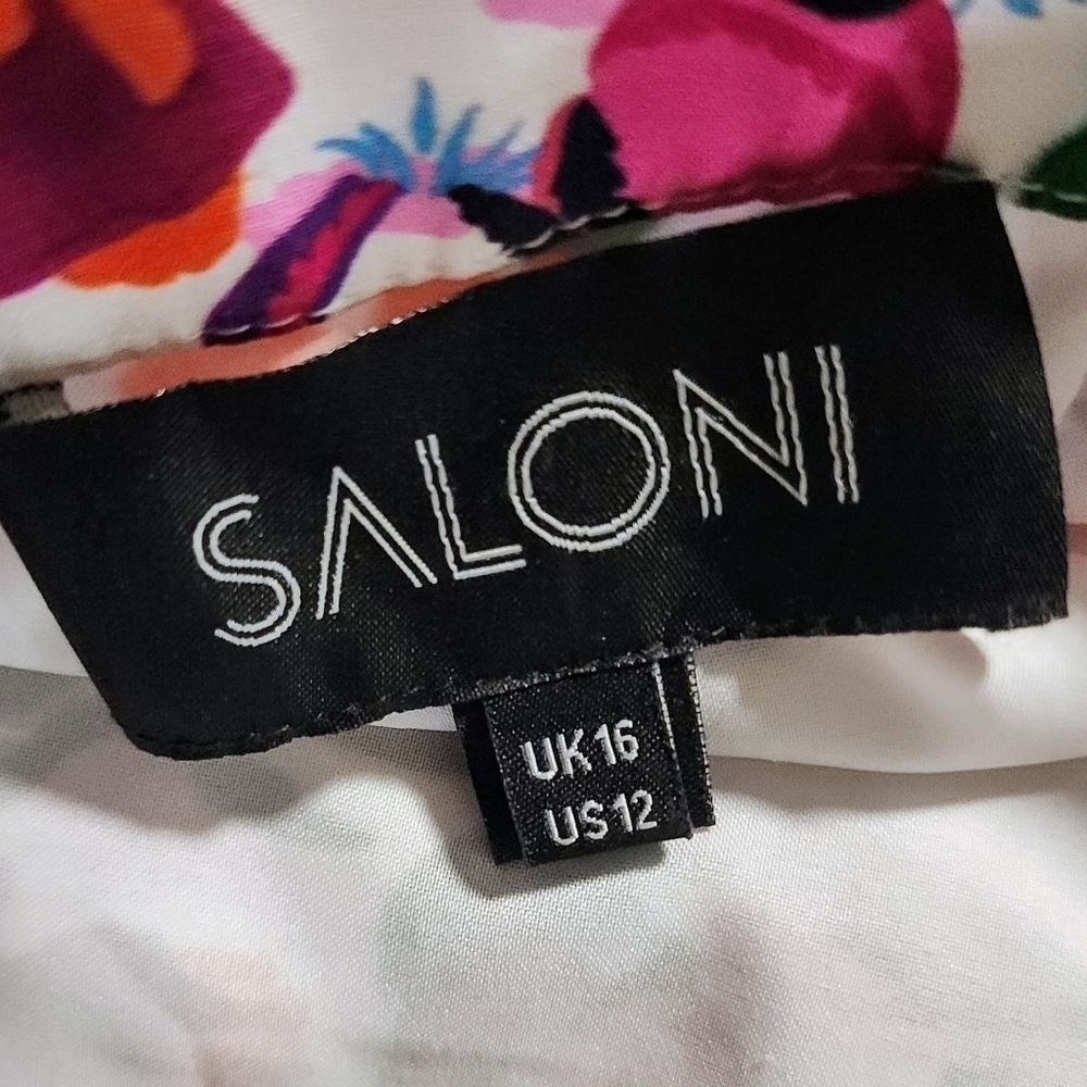 Saloni Kelly Floral Print Silk Skirt 12 - Picture 8 of 8